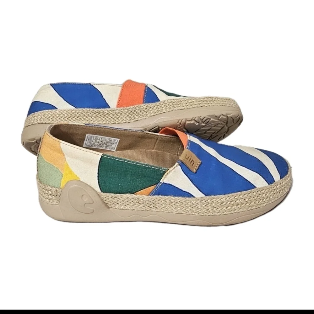 UIN Tropical Day Marbella 8.5 Women's Canvas Espadrilles Colorful Light Shoes